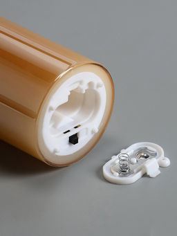 Светодиодная свеча «Золотистая», 14×5.5 см, от батареек AAx2, свечение тёплое белое