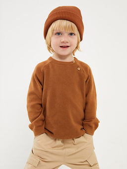 Bisiklet Yaka Uzun Kollu Erkek Bebek Triko Kazak