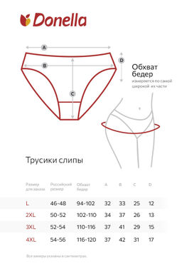 Женские трусы-слипы с высокой посадкой 5 шт. Donella фото 3