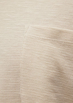 Bej Basic Tisort - Mavi фото 6