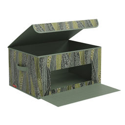 VAL GR-BOX-DDM Короб стеллажный с откидной стенкой, с крышкой, 50*35*25 см, GREEN, шт - Valiant фото 2