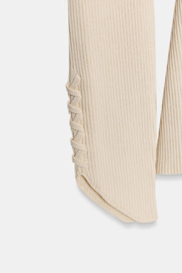 CHAQUETA PUNTO MANGA ABULLONADA / Crudo medio - Zara фото 10