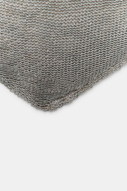 METALLIC THREAD TRIANGULAR SCARF