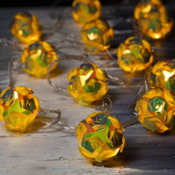 Гирлянда Нить 4.5 м с насадками Цветочные шары, IP20, прозрачная нить, 15 LED, свечение тёплое белое, 220 В