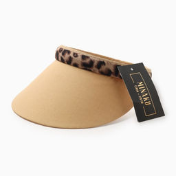 Козырёк женский MINAKU Leopard, коричневый, размер 56-58