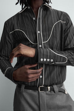 WESTERN SHIRT WITH PIPING - Zara фото 5