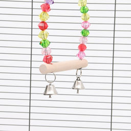 Качели для птиц с деревянной жердочкой 18 х 19 см, микс цветов - Пижон фото 7