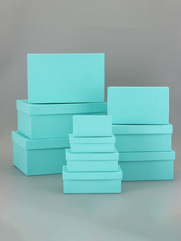 Набор подарочных коробок 10 в 1 «Тиффани» 30×19×12 - 12×6.5×4 см