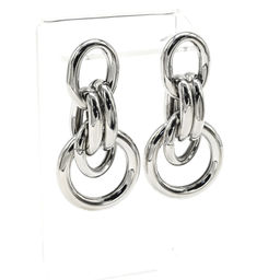 Серьги "Премиум" 22*45мм серебристе, 12г