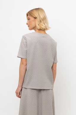 ЕВТ 3216/перламутровое облако,3Д квадраты фуфайка жен