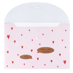 Папка для школьных тетрадей пластиковая Феникс+, арт. 72229/ 12 ЛЮБОВЬ К СЕБЕ (полипропилен, формат А4, 33.5х23 см, 1 отделение (-я), кнопка, УФ-печать)