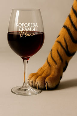 Бокал для вина Oh vine! Королева драмы и вина, 400мл  фото 2