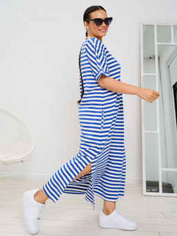 Платье женское MR025SS3 white/bright blue - Maxroses фото 5