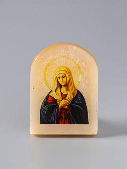 Икона настольная Богородица. Умиление, 6?5 см, селенит
