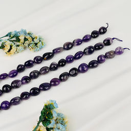 Бусины для украшений из Аметиста (галтовка) 39 см