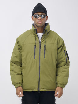 Куртка двухсторонняя мужская молодежная зимняя зеленого цвета 25308Z - Mtforce фото 6