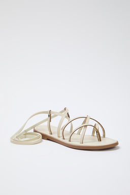 Trendyol Shoes Taba Bilekten Baglamal? Parmak Aras? Kad?n Sandalet TAKSS25SD00021 - Trendyolmilla фото 2