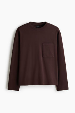 Camiseta de manga larga en punto Loose Fit