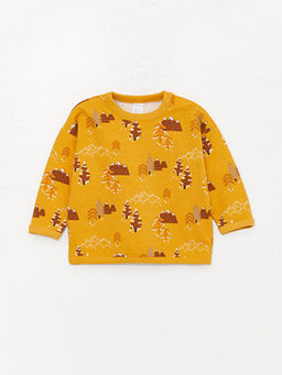 Bisiklet Yaka Uzun Kollu Bask?l? Erkek Bebek Sweatshirt ve Pantolon 2li - Waikiki фото 2