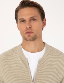 Kum Melanj Slim Fit Fermuarl_ Triko H_rka