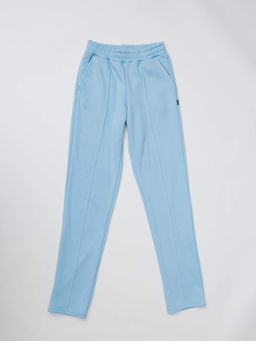 Женский костюм, интерсофт, свитшот и брюки прямые со стрелками, голубой - Knitka wear фото 7