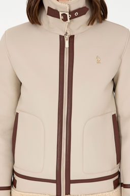 KadДn Ekru Suni Deri Ceket - U.s. polo assn фото 3