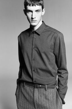 Pantalon de traje en mezcla de lana Relaxed Fit - H&m фото 2