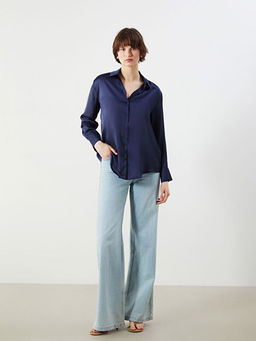 Oversize Saten Kad?n G?mlek