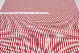 Сатин Красные зигзаги на белом, ш.1.60м, хлопок-100%, 110гр/м.кв - Купава фото 2