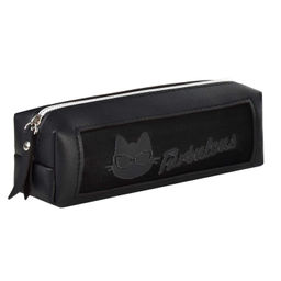 Пенал школьный Феникс+, арт.61314/ 24 КОТ (без наполнения, 19.5х5.5х6 см, искусственная кожа, нейлон