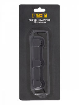 Крючок на липучке 2,5x12x2 черный нержавеющая сталь - Denastia фото 7