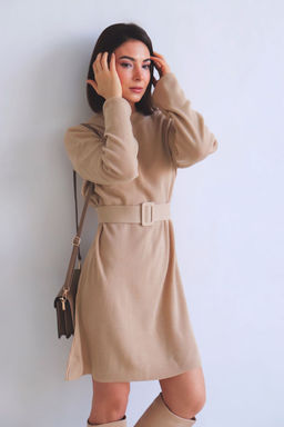 Martichelli Платье вязаное бежевое  фото 6