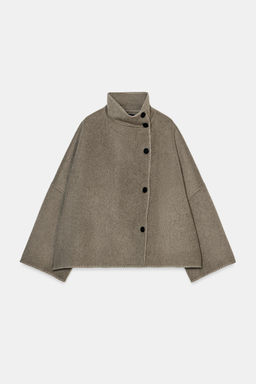 ZW COLLECTION WOOL BLEND TOPSTITCHED JACKET - Zara фото 12