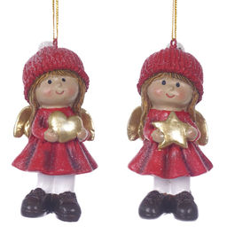 Фигурка декоративная подвесная "Ангел", L4,5 W3,5 H10 см, 2в.