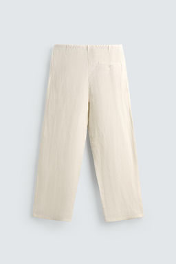 PANTAL?N RELAXED FIT 100% LINO / Crudo