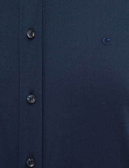 Lacivert Slim Fit Uzun Kollu Basic G_mlek