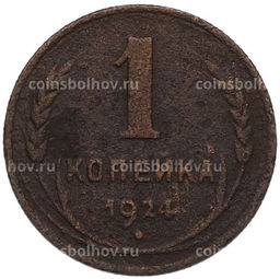 Монета 1 копейка 1924 года