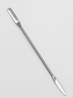 Шпатель для макияжа, двусторонний, 15 см, серебристый