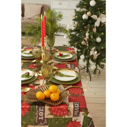 Скатерть Доляна Love 145220 см, 100% п/э  фото 2