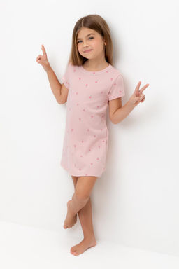 Crockid _ К 1156/розовый жемчуг,цветочная поляна сорочка ночная для дев