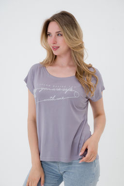 Футболка женская из вискозы Лирика пудра Call me angel - Амадэль фото 2