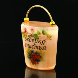 Фигурка - оберег «Ведёрко счастья», селенит