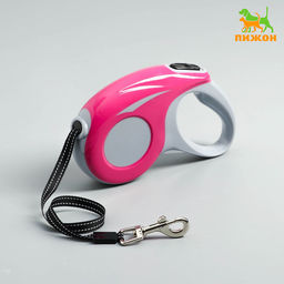 Рулетка Молния, 5 м, до 15 кг, розовая