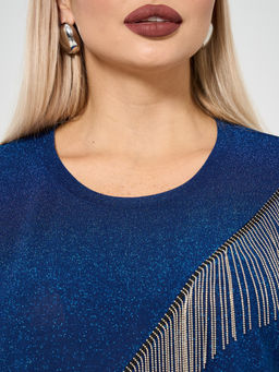 Джемпер 0087-26 тёмно-синий - Dora фото 15