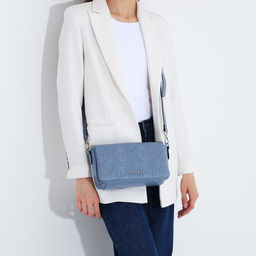 Сумка-мессенджер на магнитах, цвет голубой - Simaland фото 8