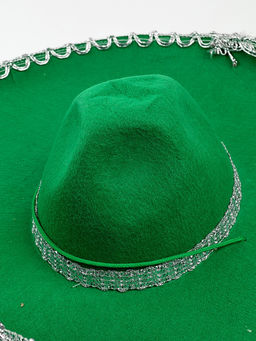 УЦЕНКА Карнавальная шляпа Сомбреро р-р 56-58, зелёная