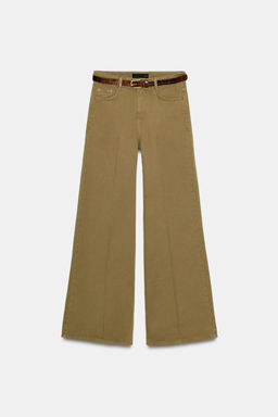 JEANS Z1975 WIDE LEG CINTUR?N / Khaki - Zara фото 7