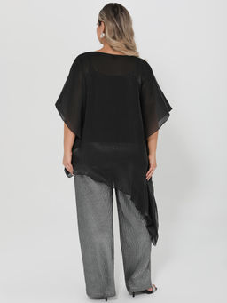 Блузка-накидка 0447-1с черный