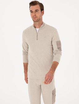 Bej Regular Fit Sweatshirt - Cacharel фото 3