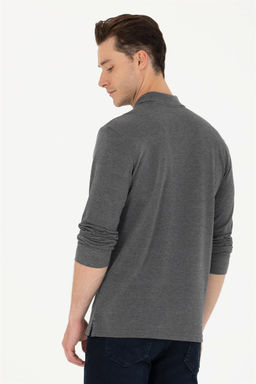 U. S. Polo Assn / Мужской базовый свитшот антрацитовый меланж - U.s. polo assn фото 12